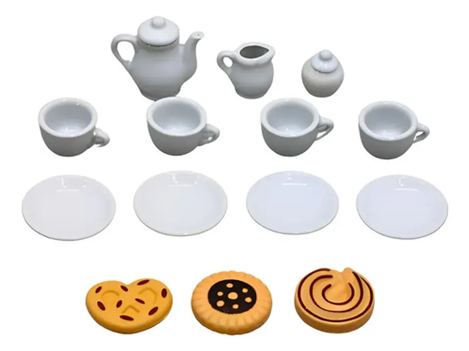 Juego De Té Para Pintar 21 Piezas Niñas Cerámica Infantil 1