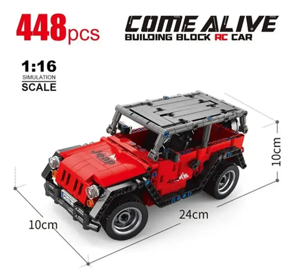 Carro Control Remoto Bloques De Construcción Rompecabezas Rc 4