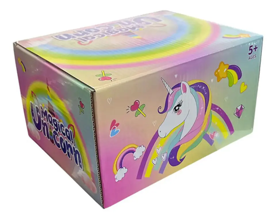 Maquillaje Para Niñas Unicornio Sombras Espejo Kit Caja 10