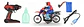 Moto De Juguete A Control Remoto Bota Humo Vehiculo Luces Azul Motociclista - Miniatura 4