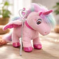 Peluche Unicornio Interactivo Camina Luz Mueve Cola Mascota - Miniatura 1