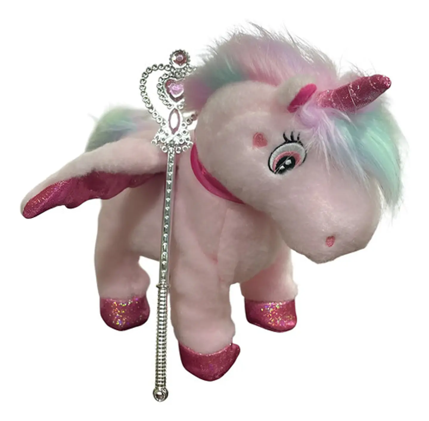Peluche Unicornio Interactivo Camina Luz Mueve Cola Mascota 2
