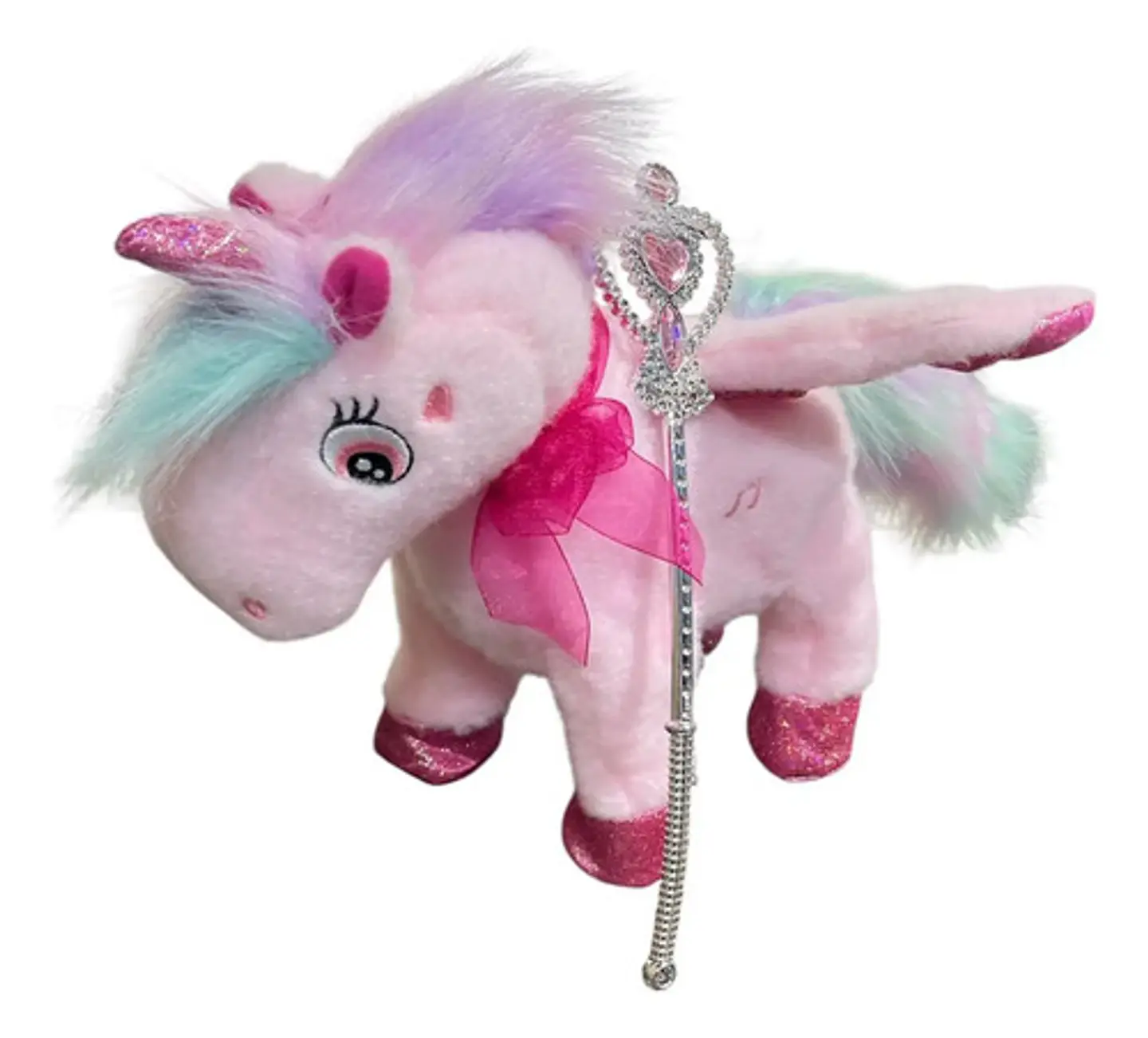 Peluche Unicornio Interactivo Camina Luz Mueve Cola Mascota 5