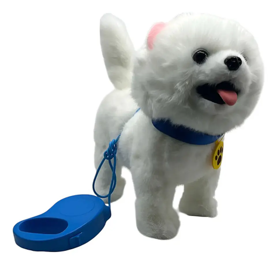 Perro Peluche Control Collar Camina Ladra Saca La Lengua 8