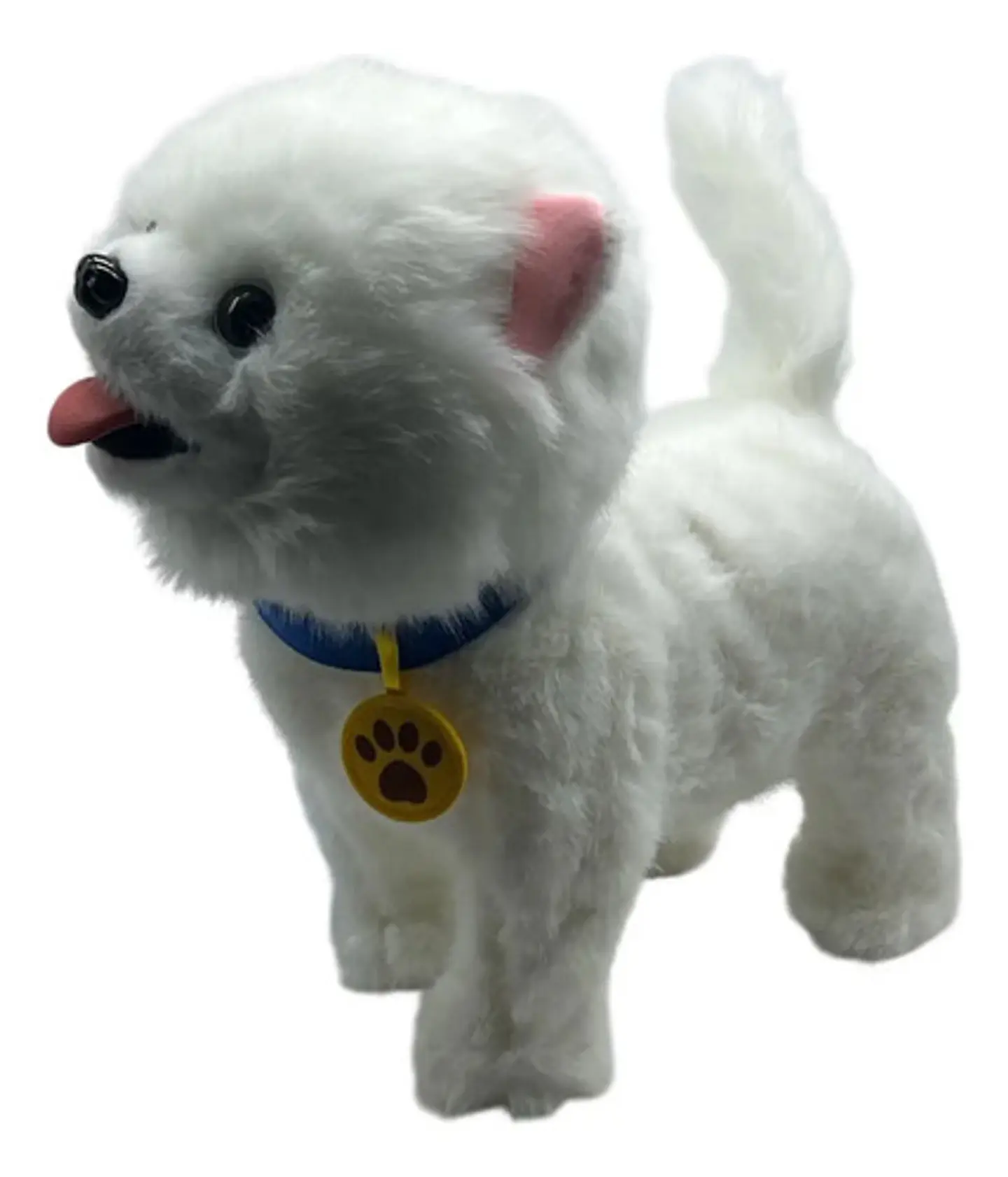Perro Peluche Control Collar Camina Ladra Saca La Lengua 11