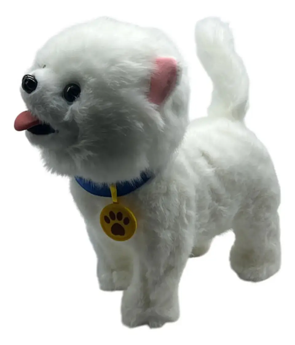 Perro Peluche Control Collar Camina Ladra Saca La Lengua 11