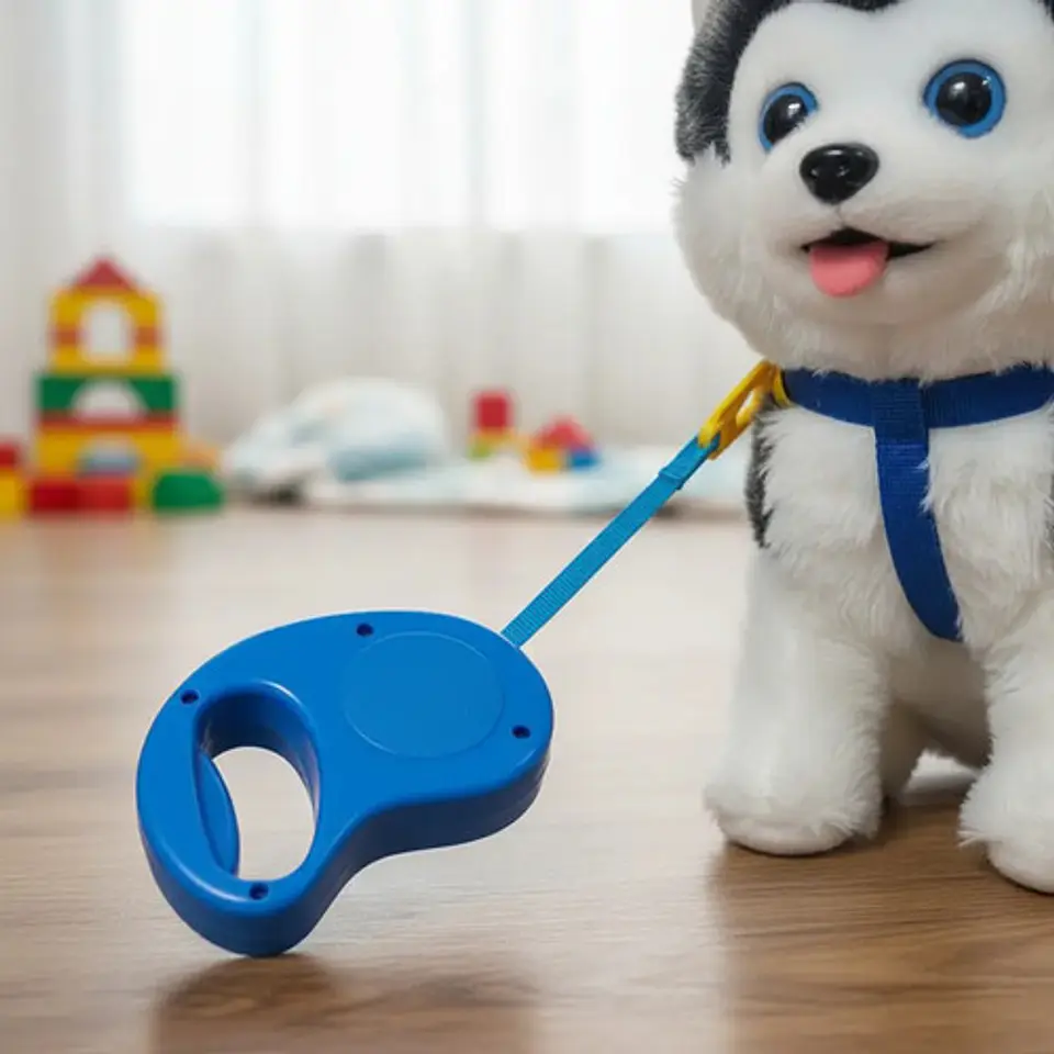 Perro Peluche Control Collar Camina Ladra Saca La Lengua 16
