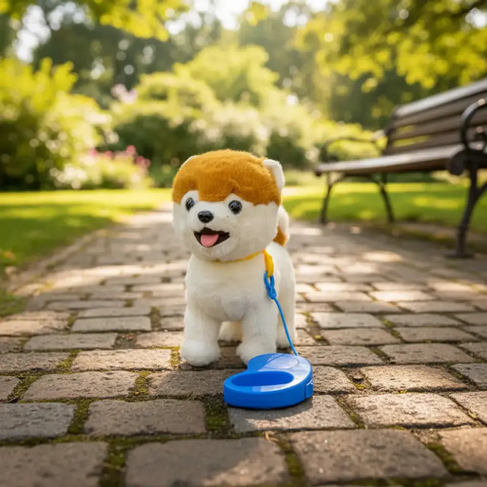 Perro Peluche Control Collar Camina Ladra Saca La Lengua 17