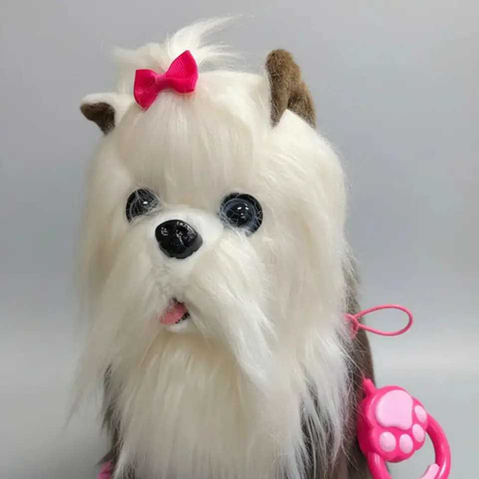 Perro Peluche Control Collar Camina Ladra Saca La Lengua 36
