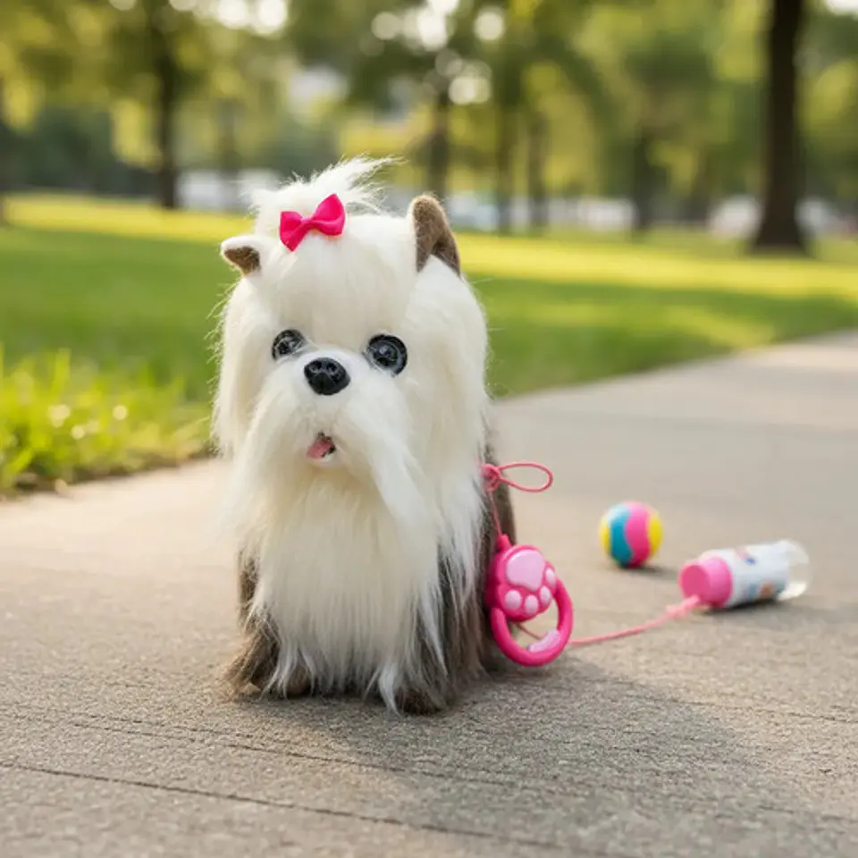 Perro Peluche Control Collar Camina Ladra Saca La Lengua 38