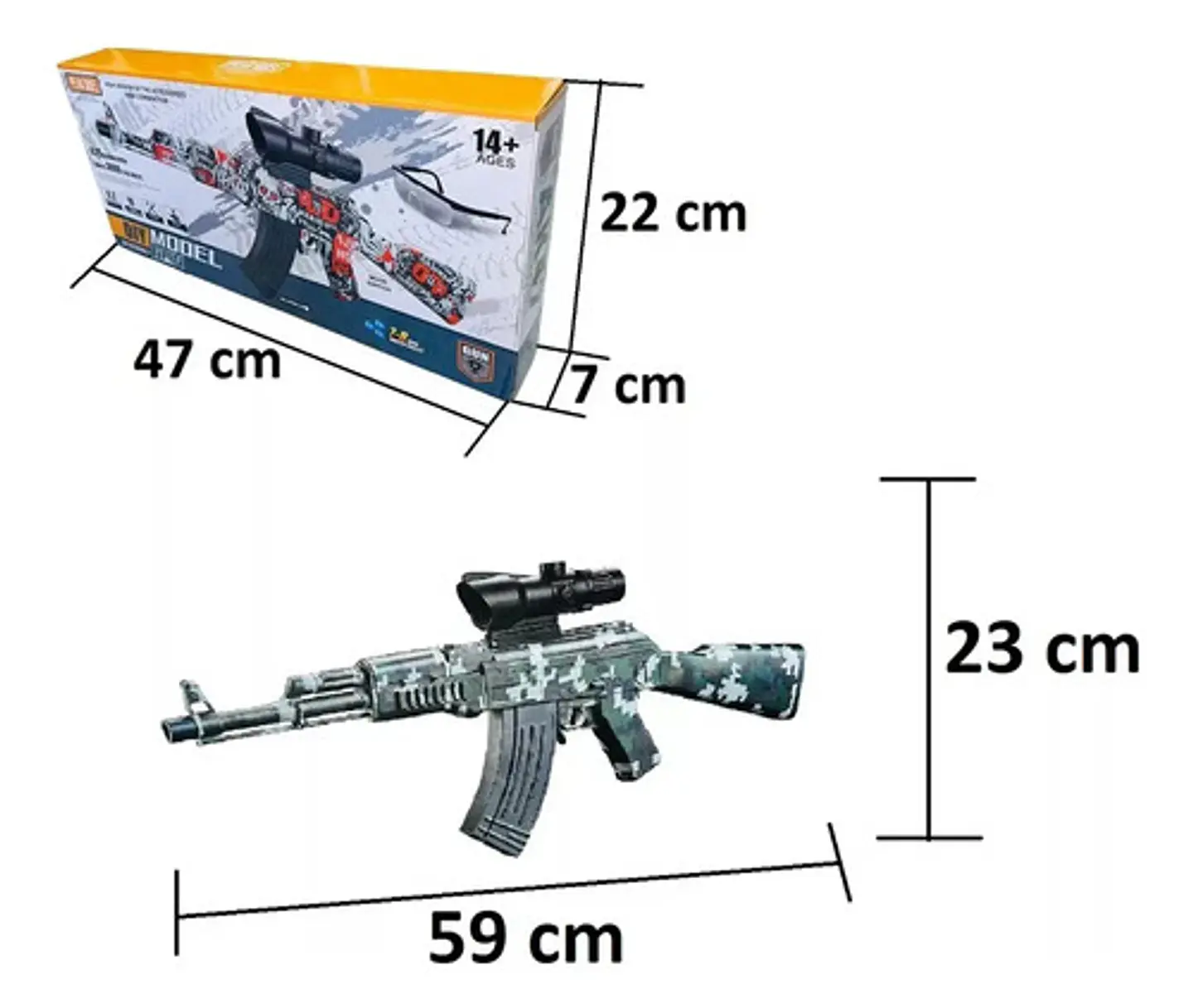 Ak-47 Fusil Asalto Juguete Regalo Niños Orbiz Cod 6