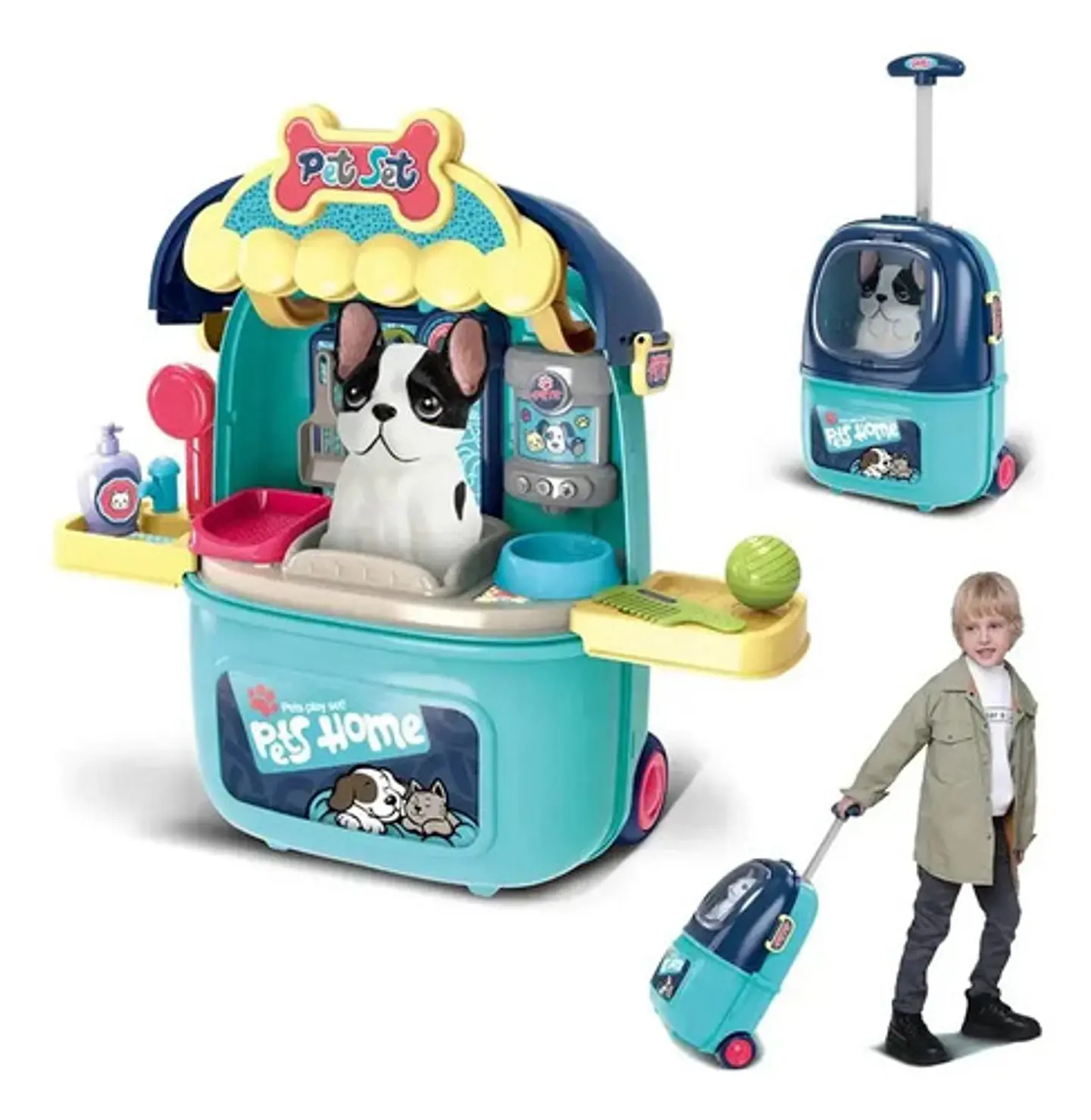 Juguete Kit Mascota Set Veterinaria Cuidado Maleta Maletin 13