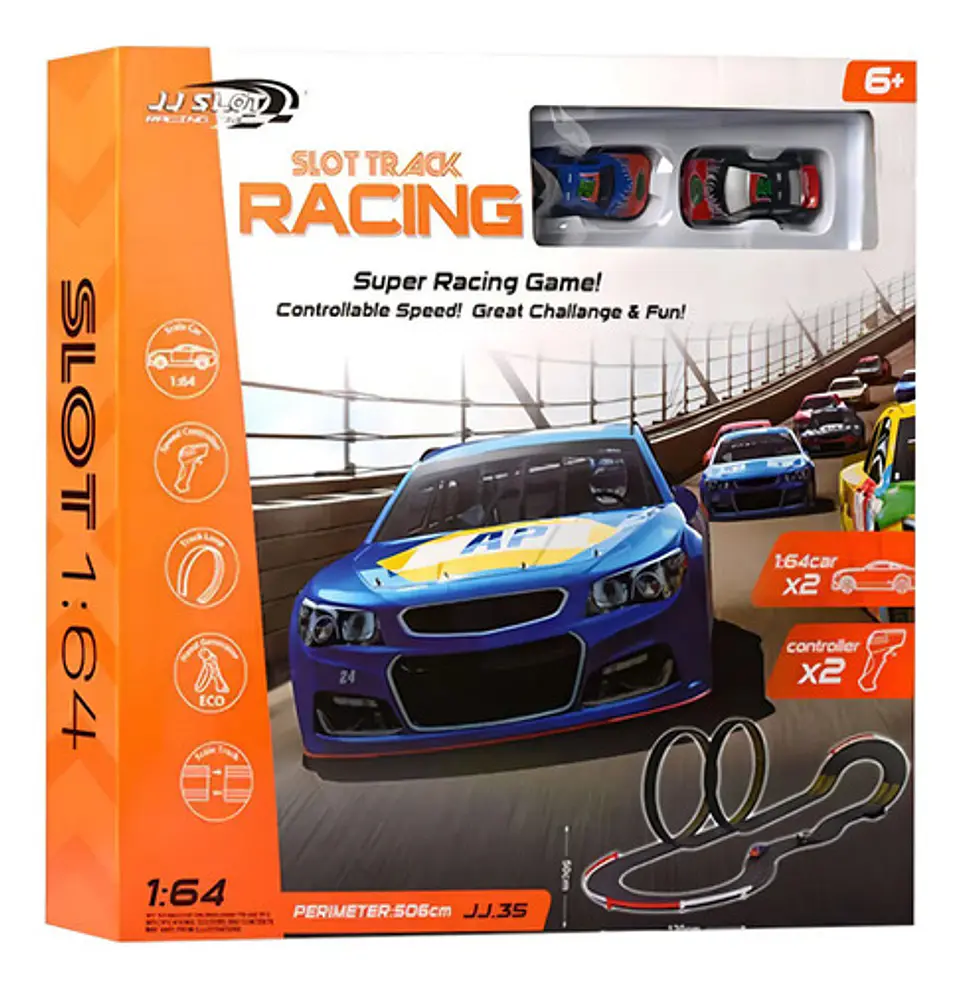 Pista Electrica De Carreras Speed Car Control Remoto Jj35-2 Color Negro 2