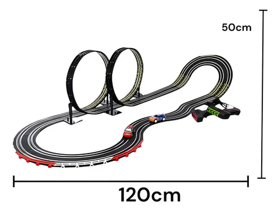 Pista Electrica De Carreras Speed Car Control Remoto Jj35-2 Color Negro 3