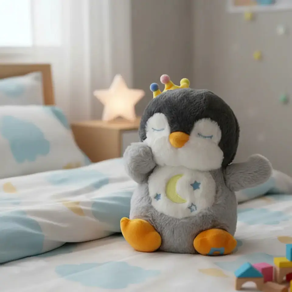 Peluche Para Dormir Que Respira Luces Y Sonidos Niños 2