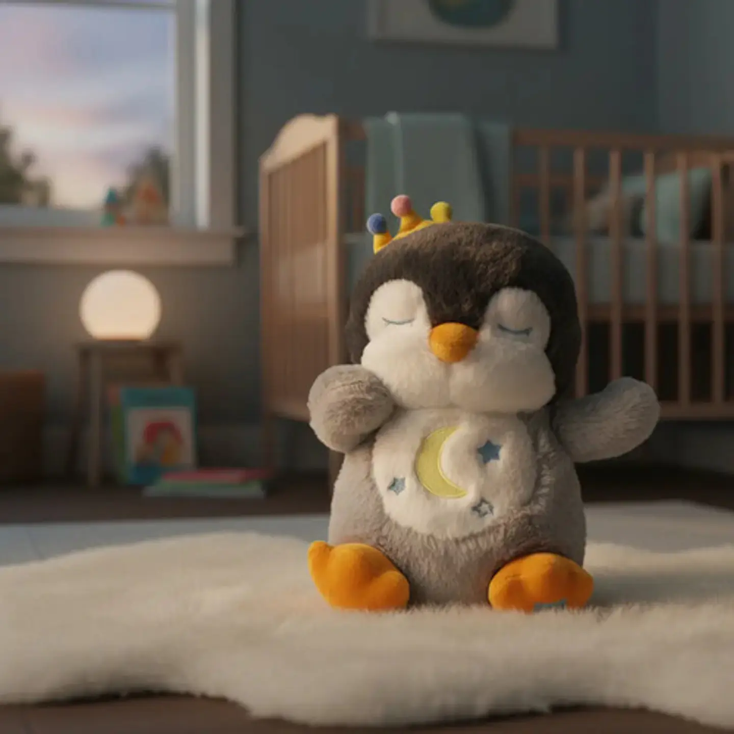 Peluche Para Dormir Que Respira Luces Y Sonidos Niños 5
