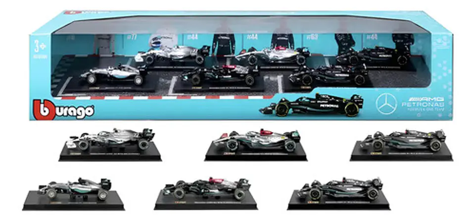 Set 6 Autos Coleccion Formula1 F1 A Escala 1:43 Bburago 1