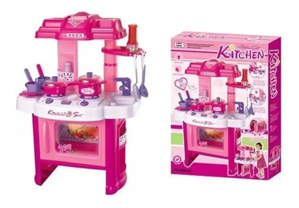 Set Cocina Juguete Niñas Infantil Horno Luz 008-26 3