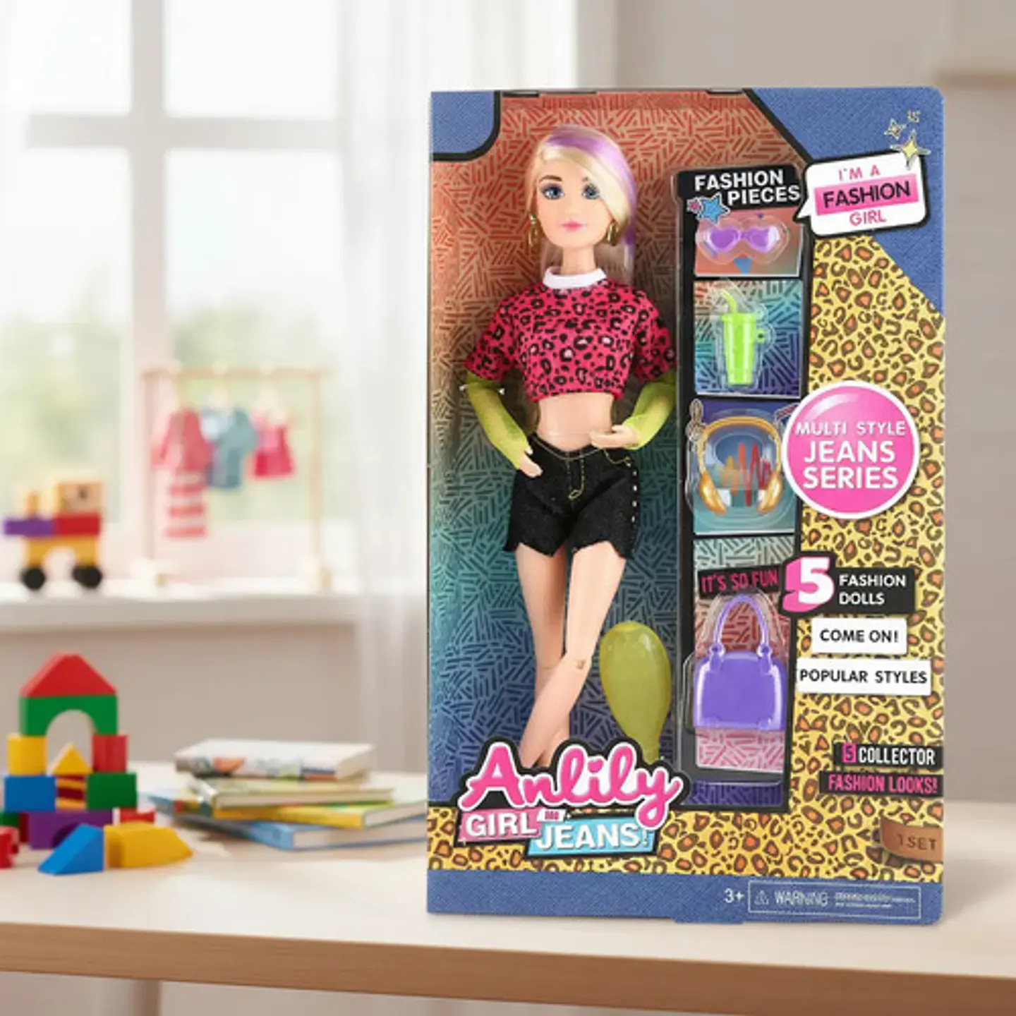 Muñeca Anlily  30 Cm Fashionista Accesorios Ve 2