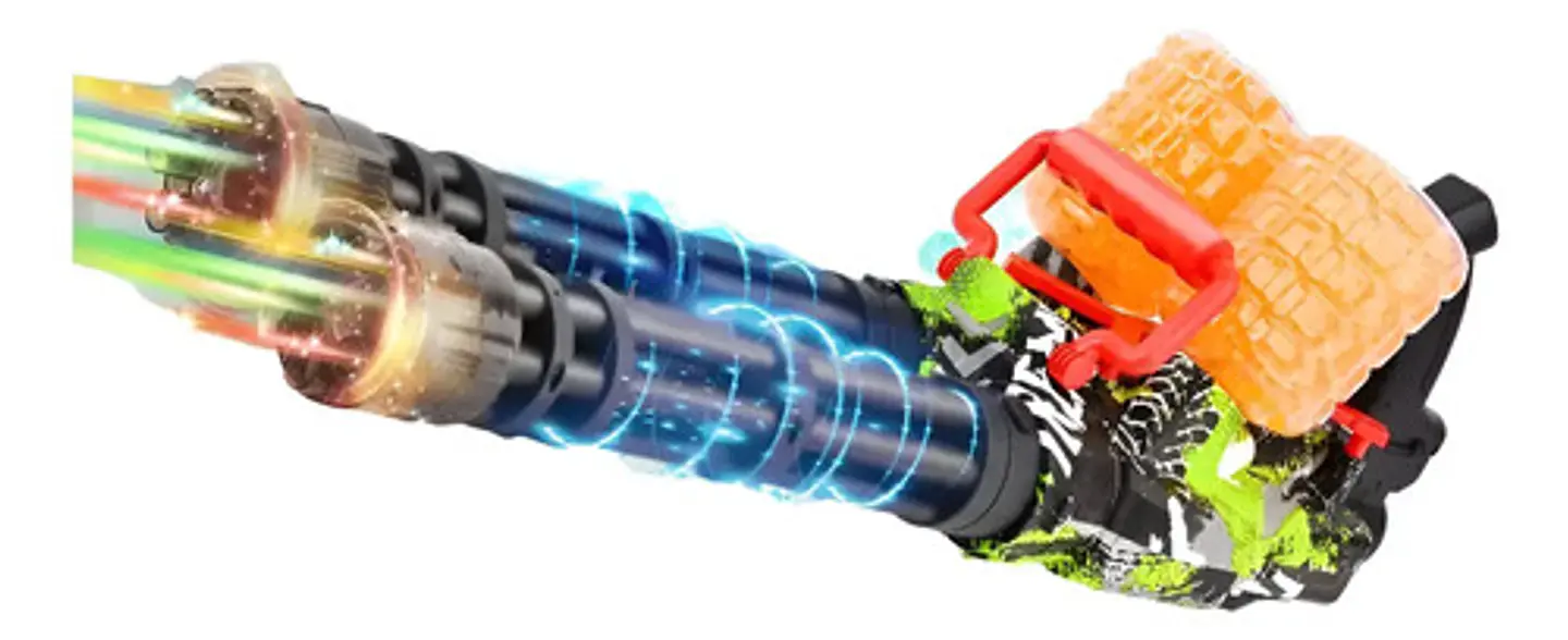 Minigun Pistola Hidrogel Recargable Con Orvis Y Luces 9