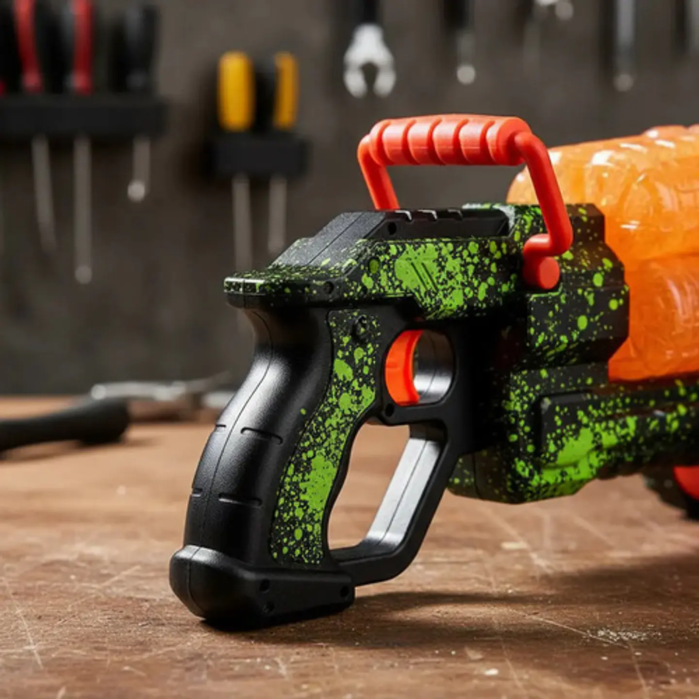 Minigun Pistola Hidrogel Recargable Con Orvis Y Luces 13
