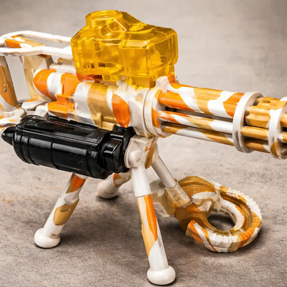 Minigun Pistola Hidrogel Recargable Con Orvis Y Luces 17