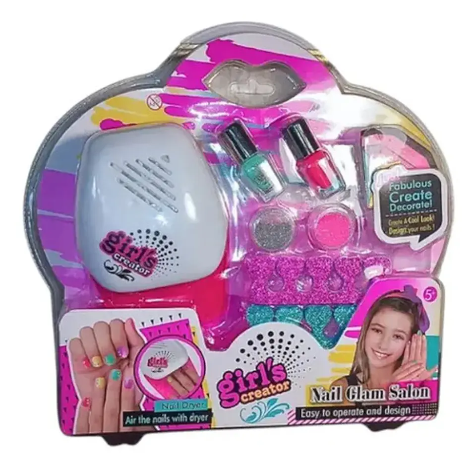 Set De Uñas Para Niñas Juguete Esmaltes De Belleza 1