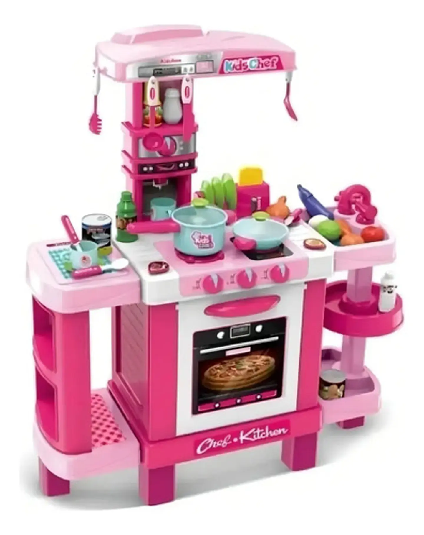 Cocina De Juguete Con Luz Y Sonido Chef 16826 Accesorios Rosada 87cm 008-938 Rosada 2