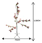 Arbol Hojas Luz Decoración Bodas Color Rosa 130 Cm Navidad - Miniatura 4