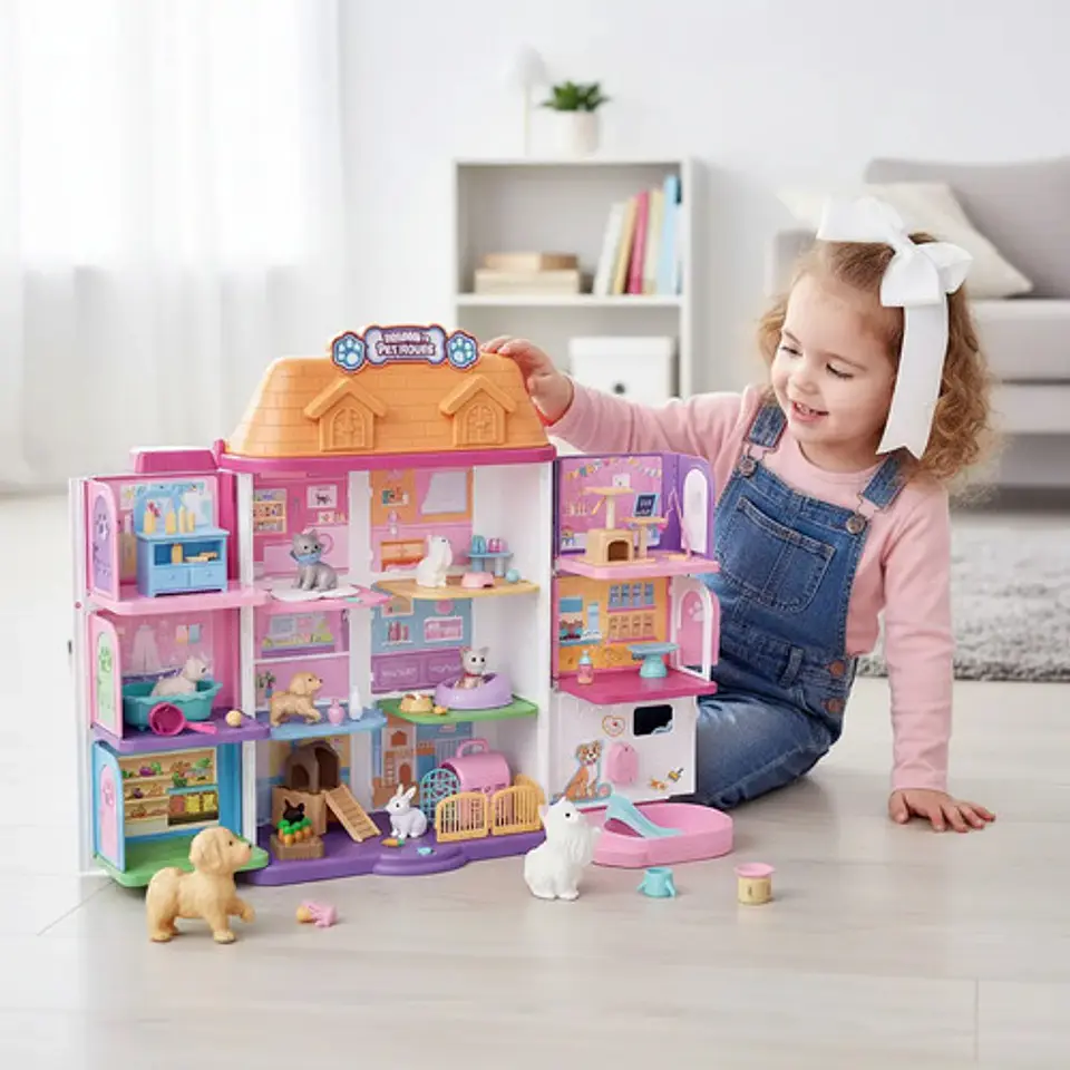 Casa De Mascotas Con Accesorios Y 5 Escenarios Diferentes 1