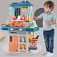 Cocinita Infantil Modern Kitchen 889-170 Azul Con Sonido Y Luz 63cm 42 Piezas 889-167 Azul - Miniatura 3