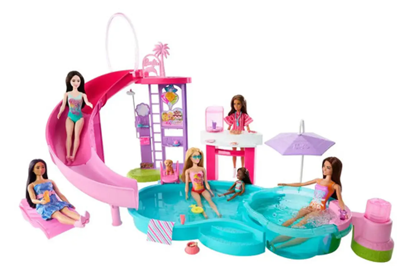 Set De Juguetes Barbie Dream Pool Piscina Mattel 1