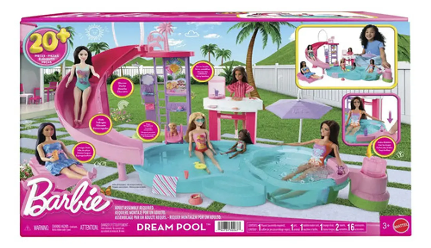 Set De Juguetes Barbie Dream Pool Piscina Mattel 9
