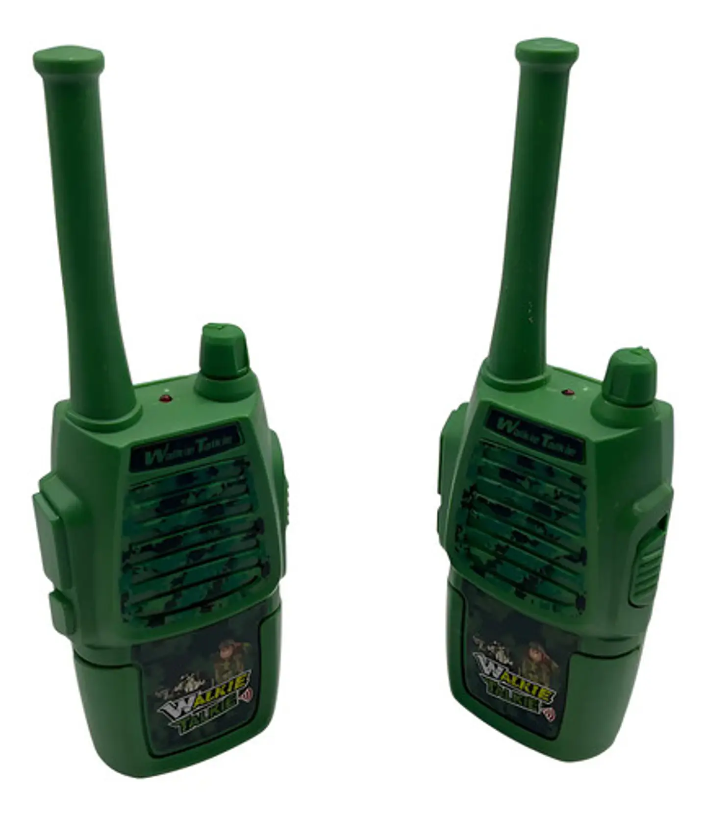 Walkie Talkies Radio Infantil 400 Metros Alcance Verde Milit 1