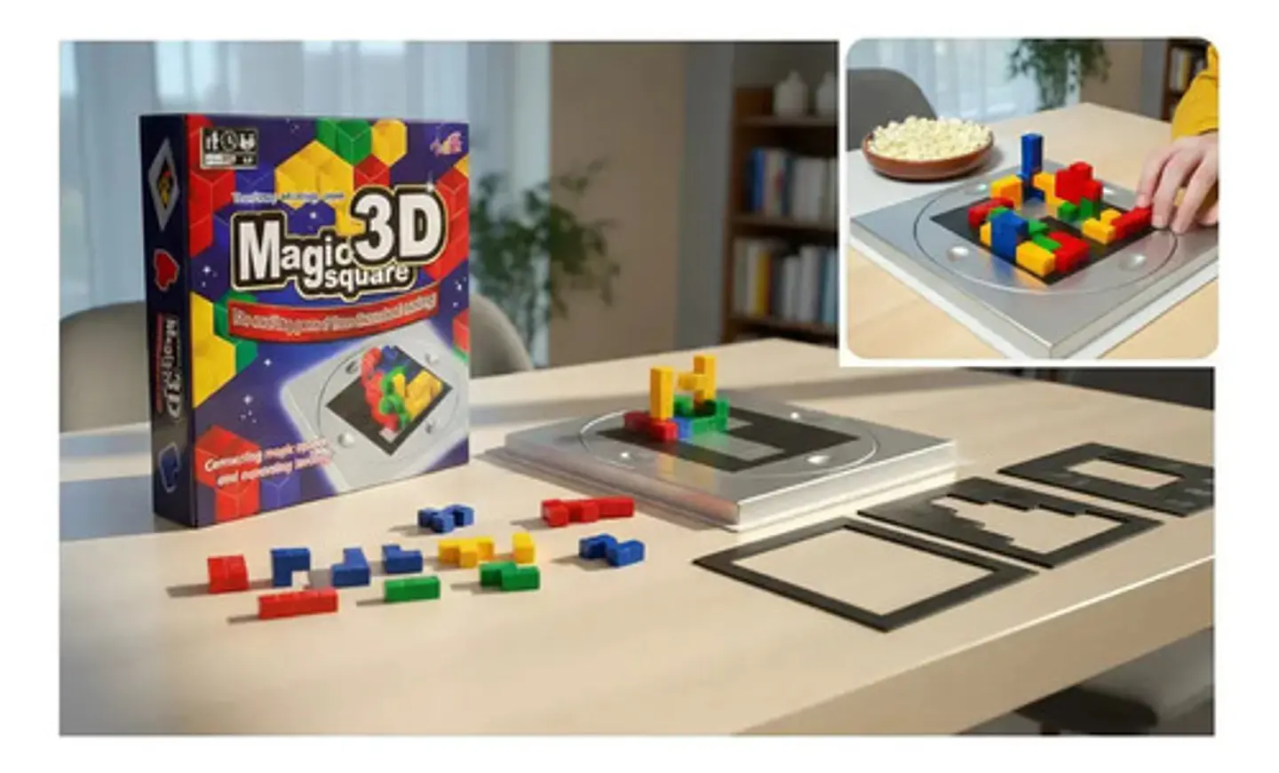 Juego Ingenio 3d Cubo Magico Logica Espacial 148pcs Tetris 5