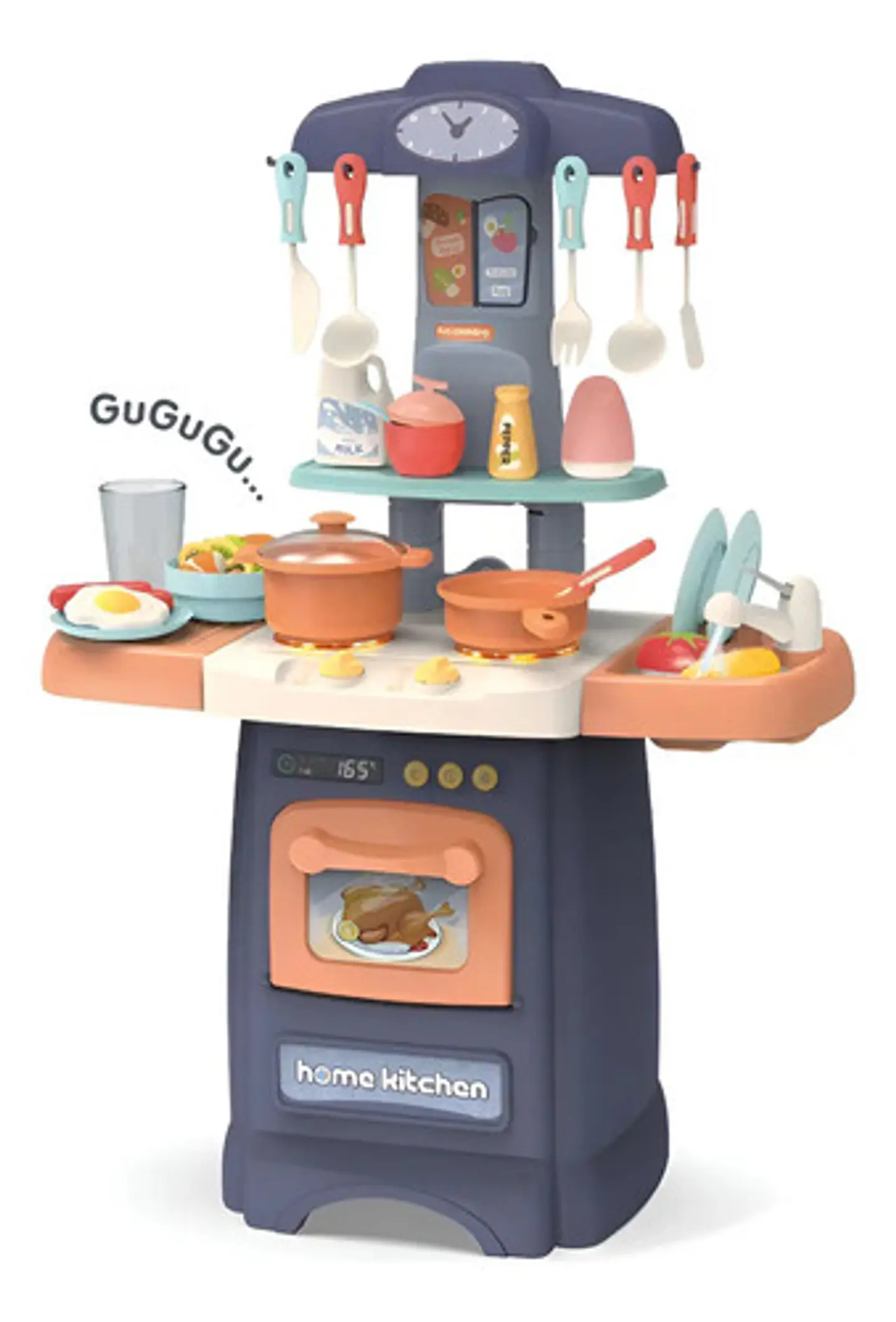 Set Cocina De Juguete Niñas Infantil Agua Sonidos Y Luz Azul 889-175 1