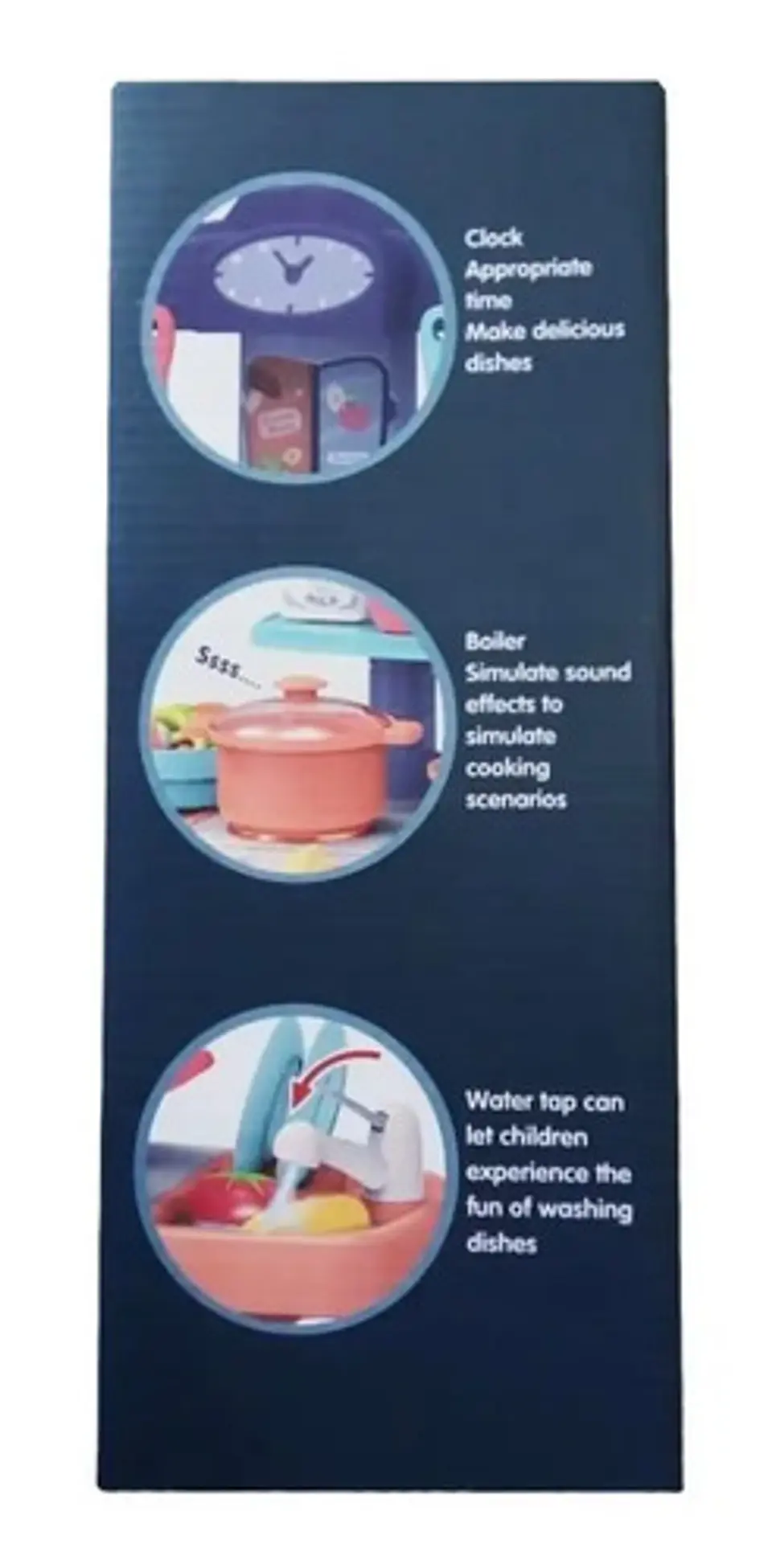 Set Cocina De Juguete Niñas Infantil Agua Sonidos Y Luz Azul 889-175 4
