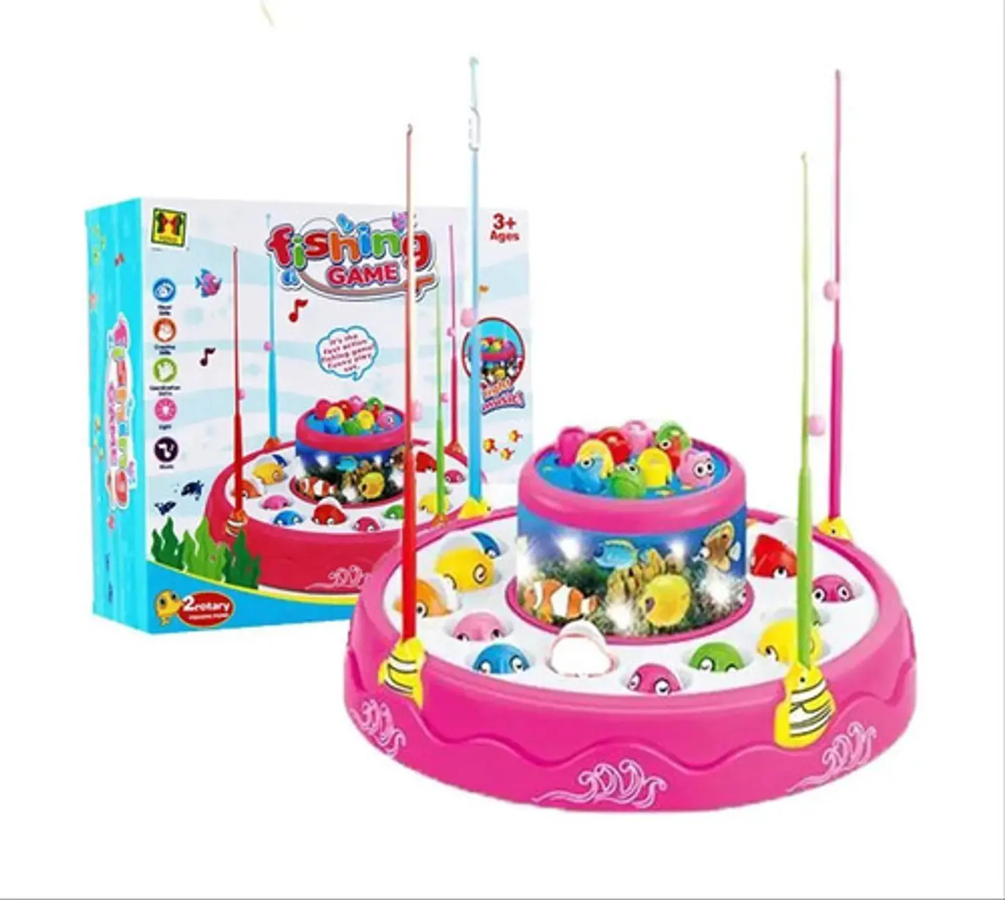 Juego De Pesca Para Niños Fishing Game Luces Sonido 8002 3