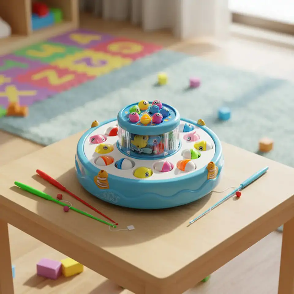 Juego De Pesca Para Niños Fishing Game Luces Sonido 8002 5