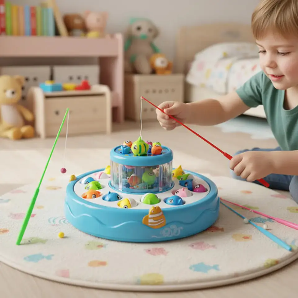 Juego De Pesca Para Niños Fishing Game Luces Sonido 8002 6