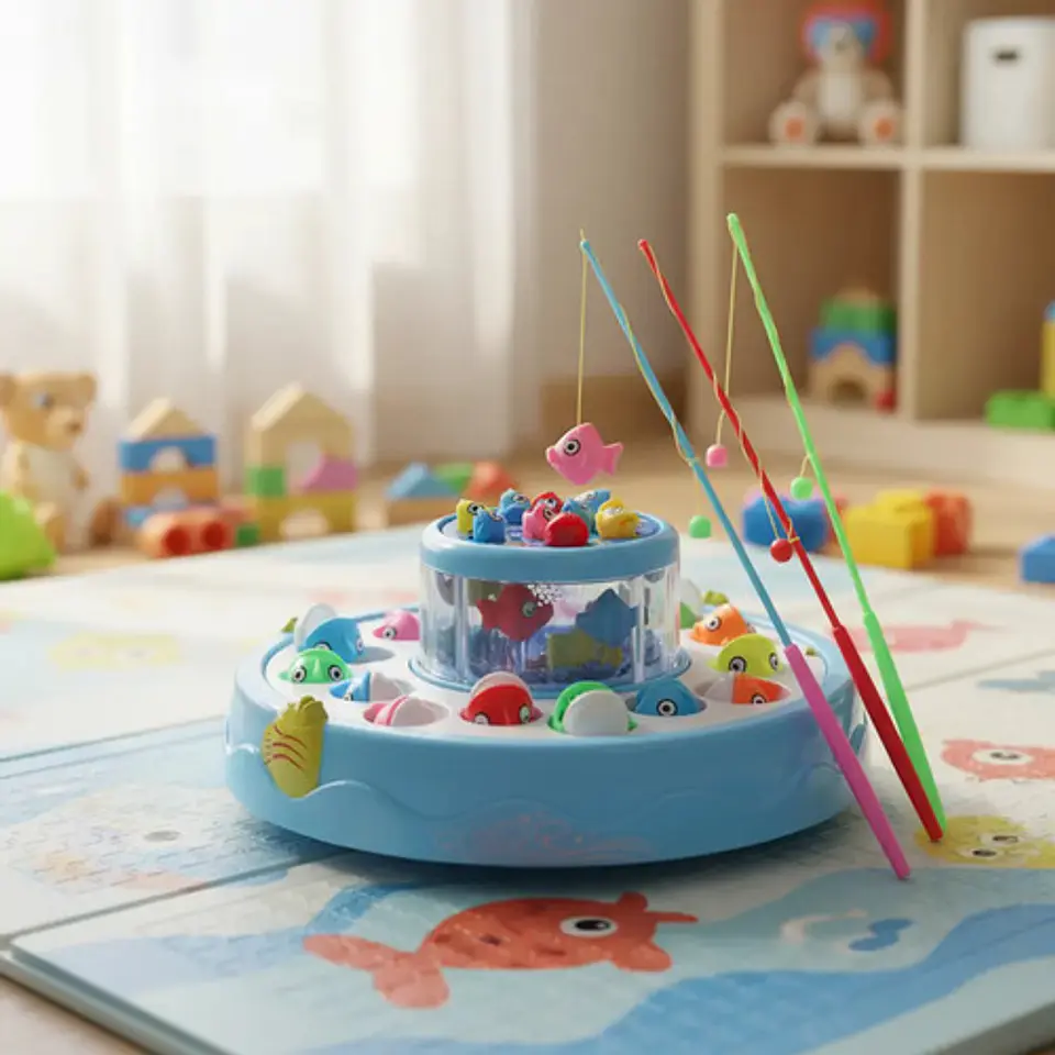 Juego De Pesca Para Niños Fishing Game Luces Sonido 8002 10