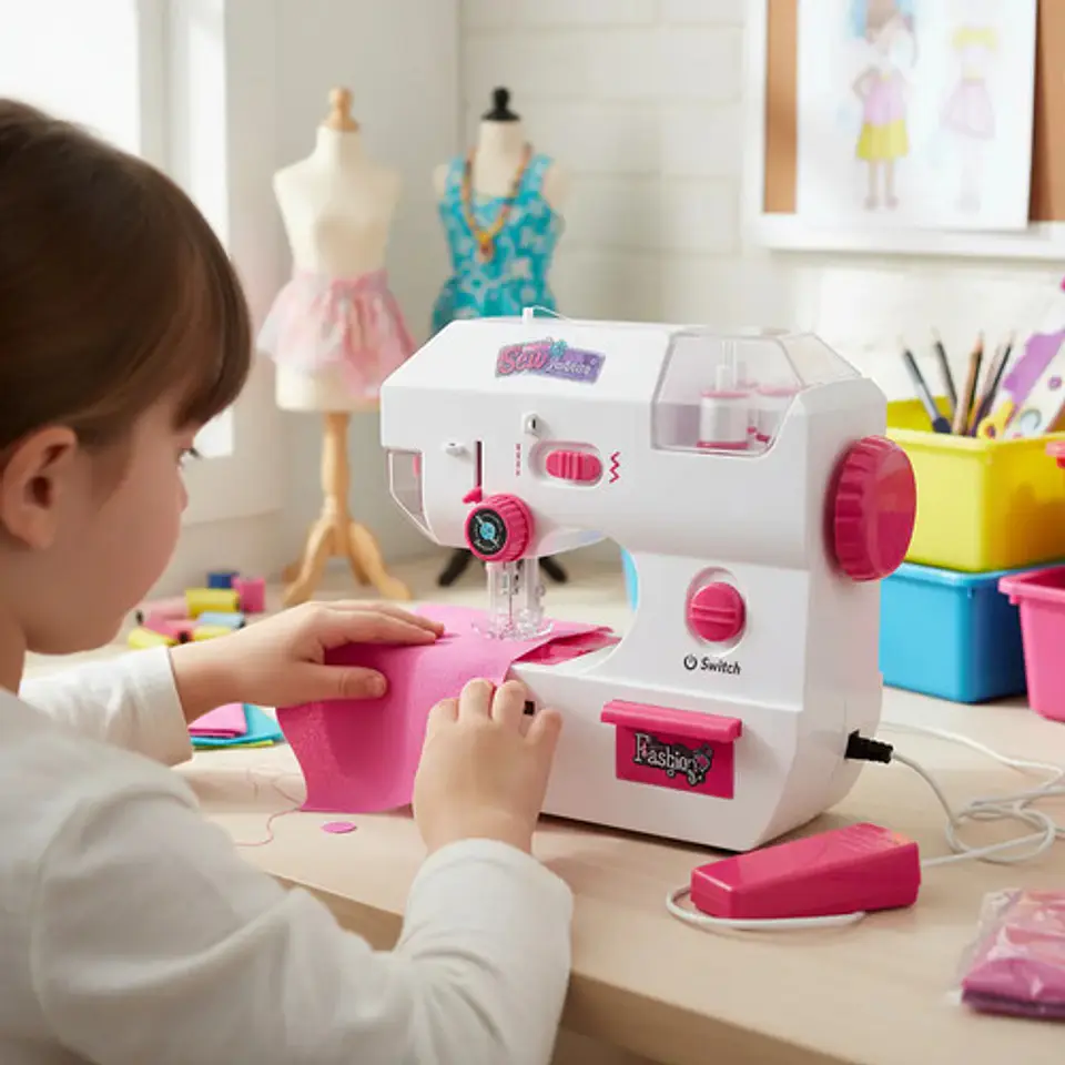 Maquina De Coser De Juguete Sewing Machine Niñas Blanco 4