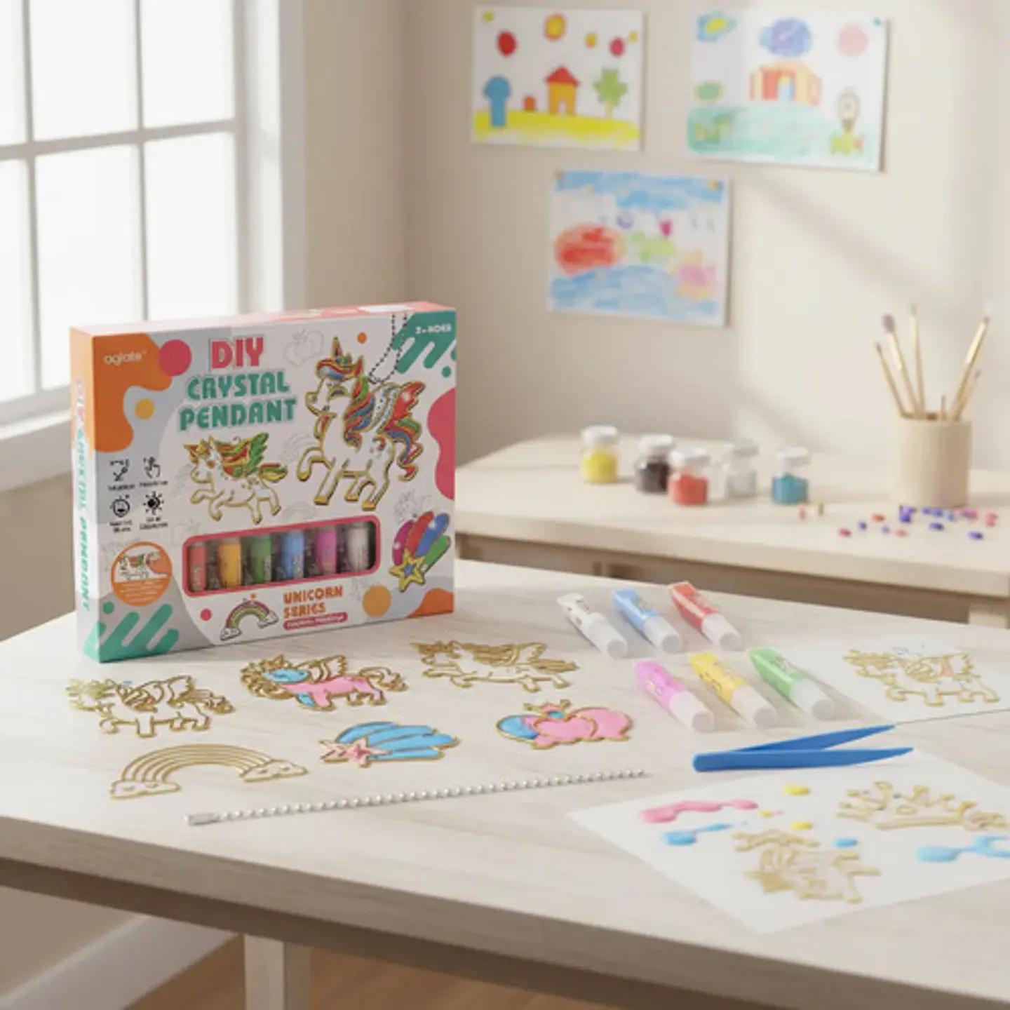 Kit Manualidades Dijes Unicornio Para Niños Diy Pintura 1