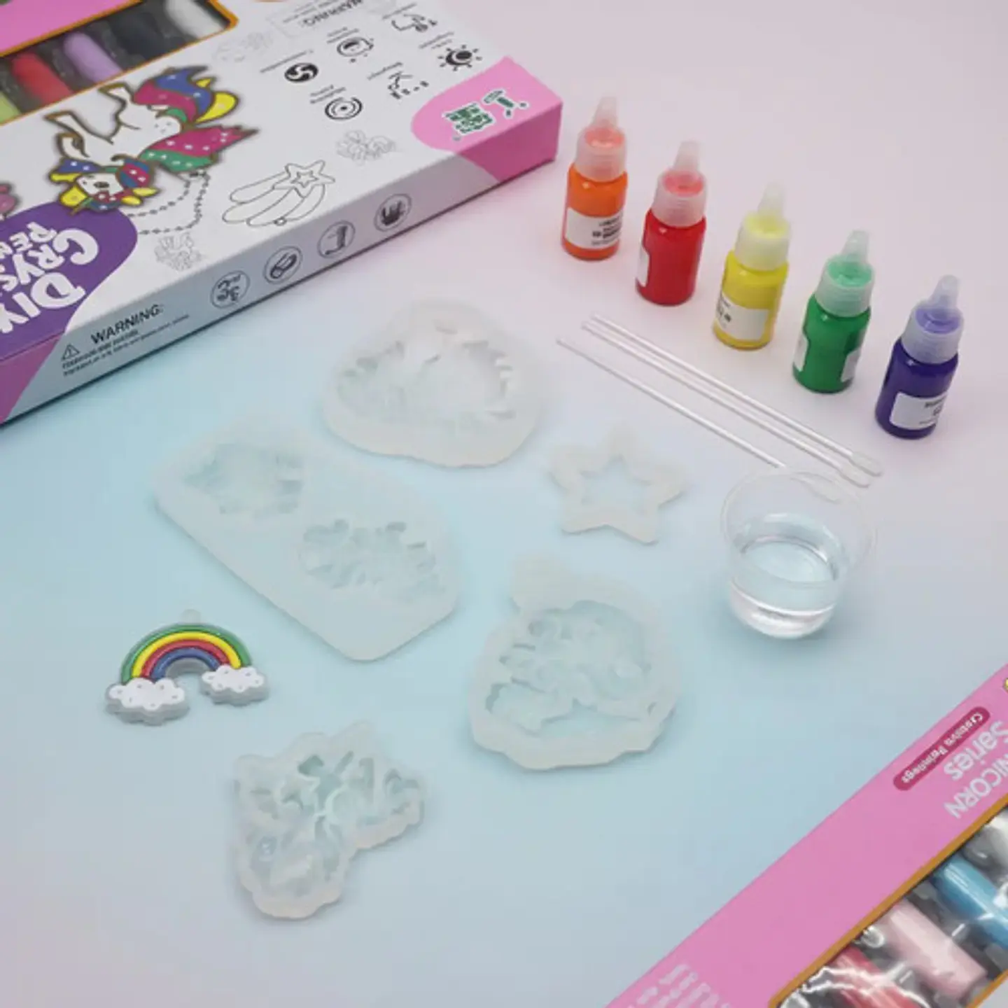 Kit Manualidades Dijes Unicornio Para Niños Diy Pintura 3