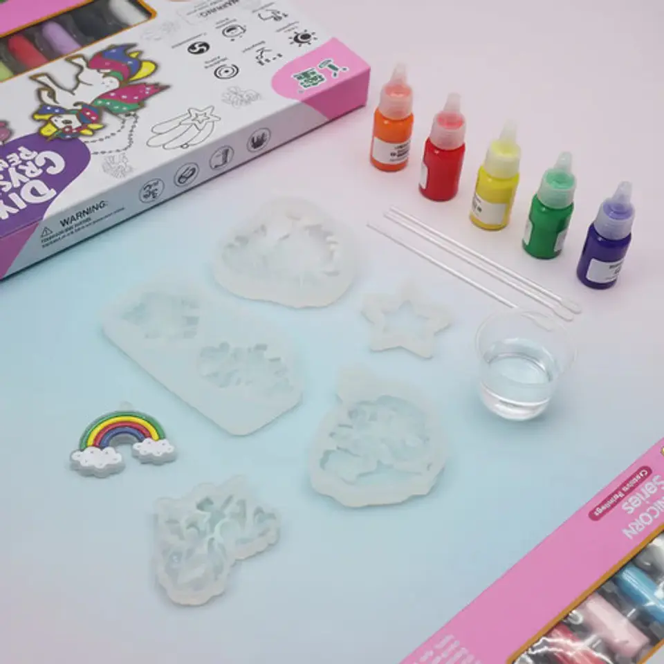 Kit Manualidades Dijes Unicornio Para Niños Diy Pintura 3