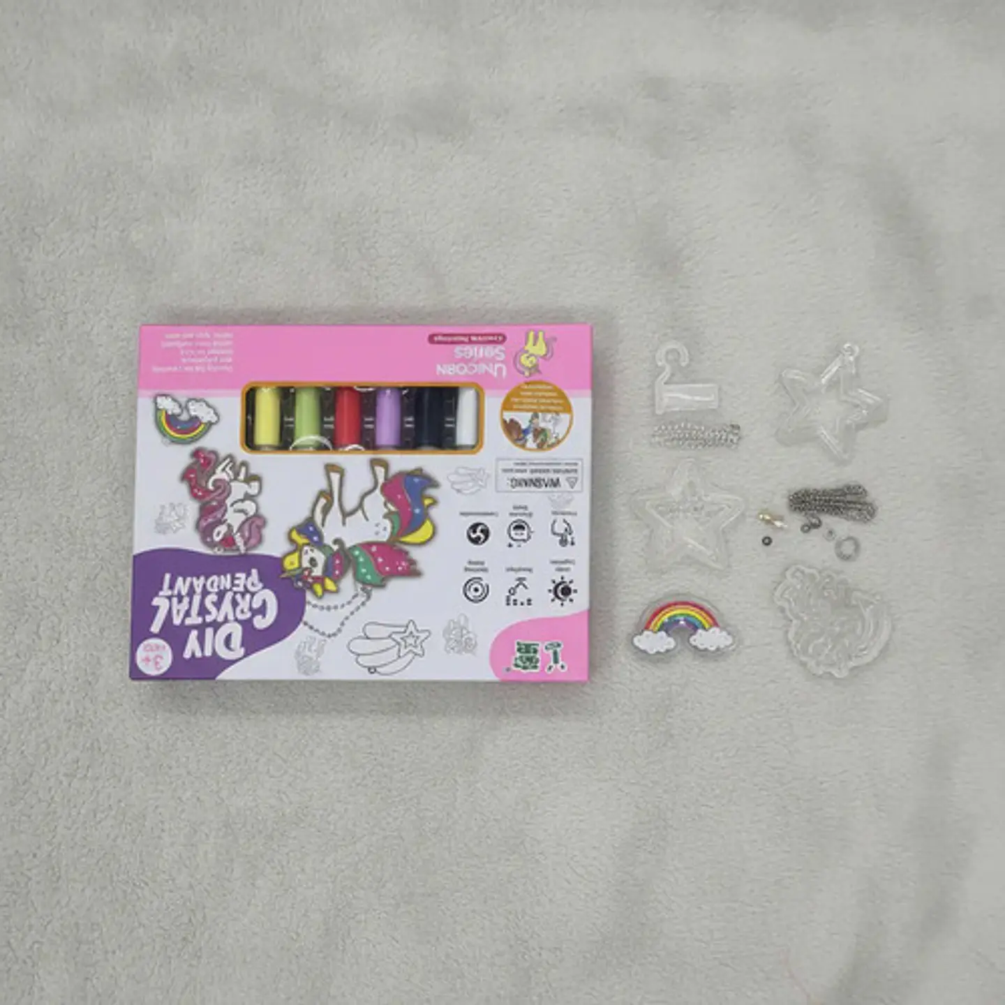 Kit Manualidades Dijes Unicornio Para Niños Diy Pintura 4
