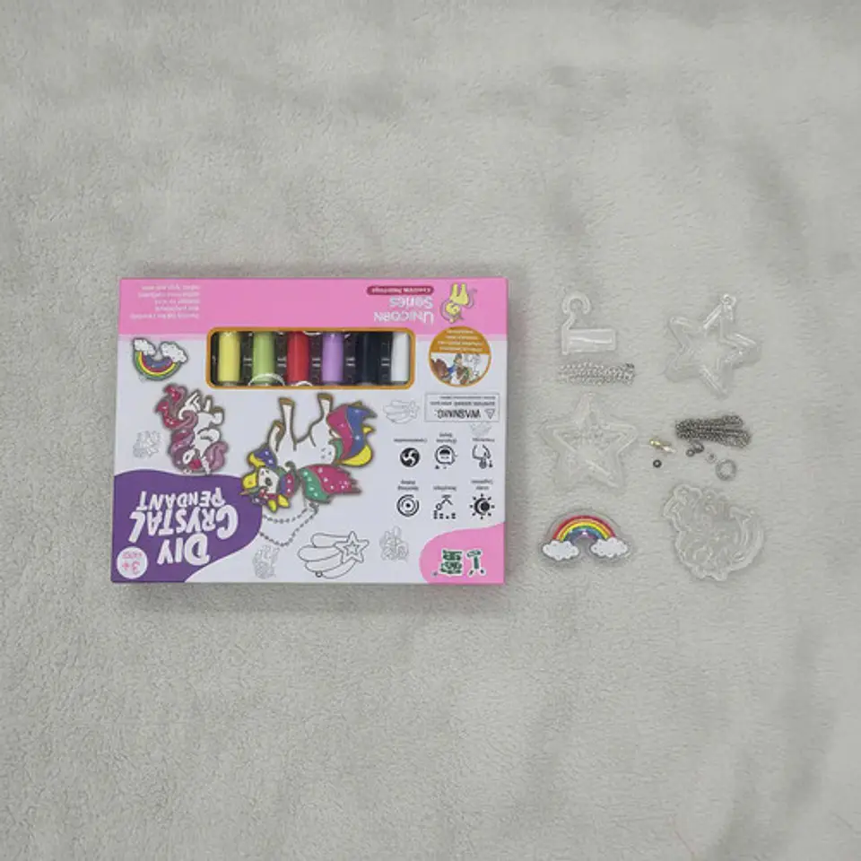Kit Manualidades Dijes Unicornio Para Niños Diy Pintura 4