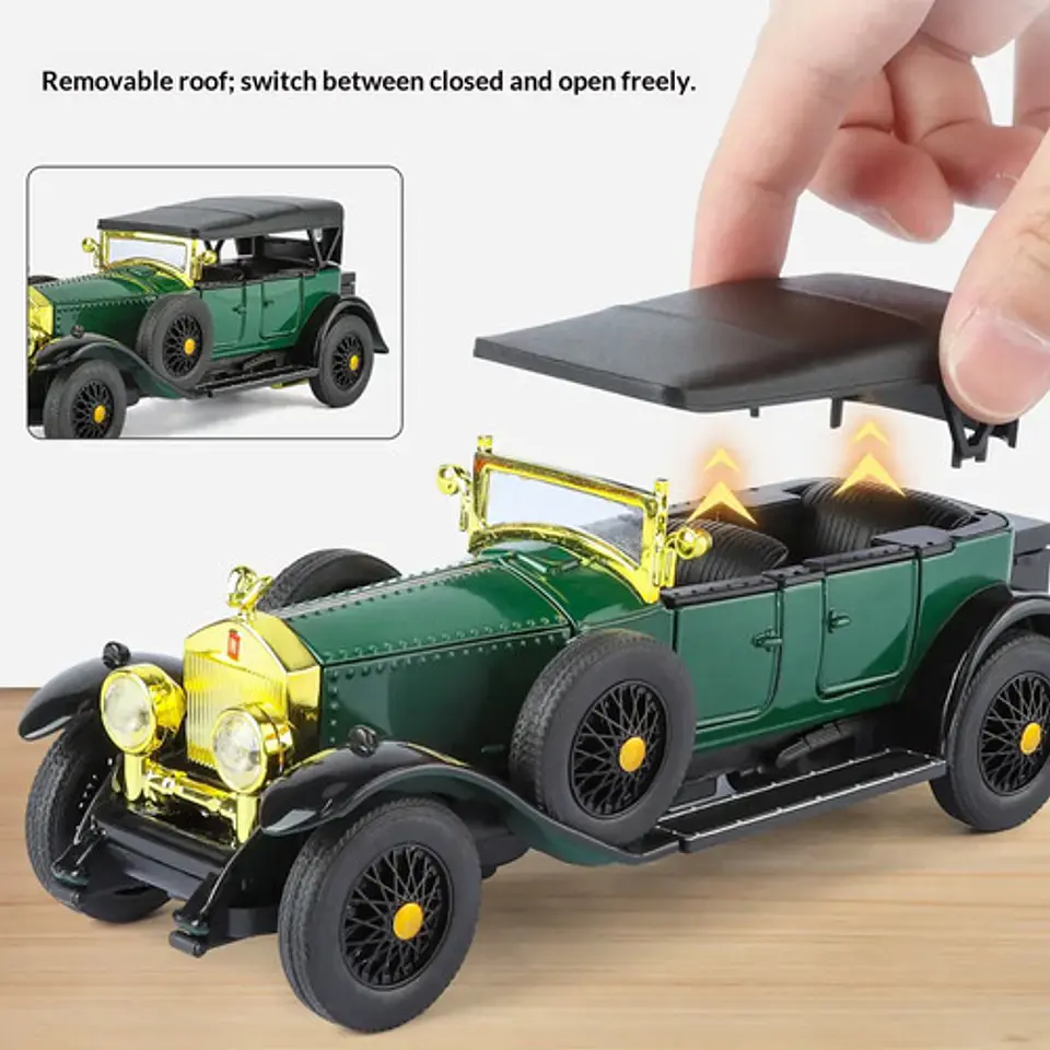 Carro Rolls Royce Phantom I A Escala 1:32 Clasico Luz Sonido 2