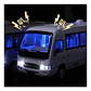 Carro A Escala 1:24 Buseta Toyota Coaster Metálica Blanca - Miniatura 3
