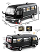 Carro A Escala 1:24 Buseta Toyota Coaster Metálica Blanca - Miniatura 4